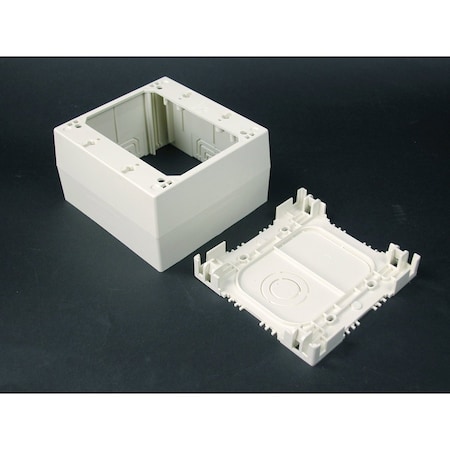 Wiremold Extra Deep Box Fitting, Ivory, PVC NM2044-2