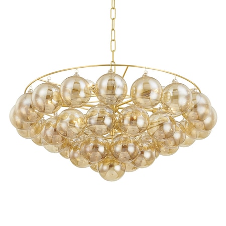 Mitzi Megan Molten X Mimi 9 Light Chandelier 28 In. Aged Brass H711809-AGB