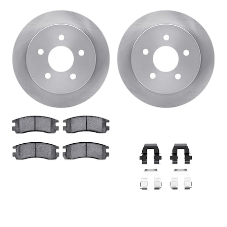Dynamic Friction Co DFC Brake Rotor with 5000 Brake Pads and Hardware Kit 6512-52057