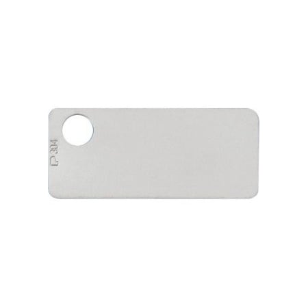 Panduit Marker Plate, 316 Stainless Steel, 3/4 in H x 1 3/4 in W, Silver, Rectangle, 100 PK MT172-C316