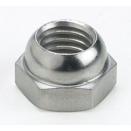 Morton Type 303 Stainless Steel Hex Head Equalizing Nut, 1/2in-13 Thread, 1/2in Overall Height, Dfars Un 3689