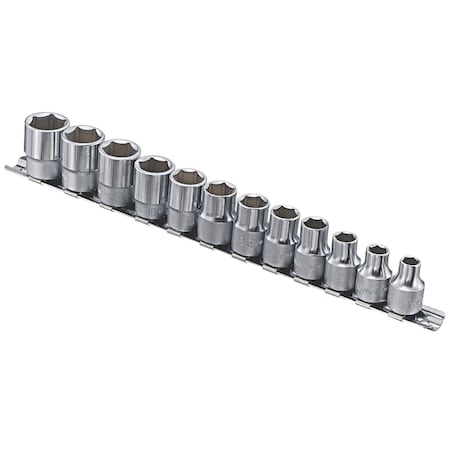Genius Tools 12PC 3/8in Dr. Metric Hand Socket Set GS-312M