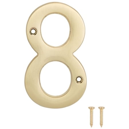 Prosource House Number, Character: 8, 4 in H Character, 2.28 in W Character N-Z048PB3L-PS