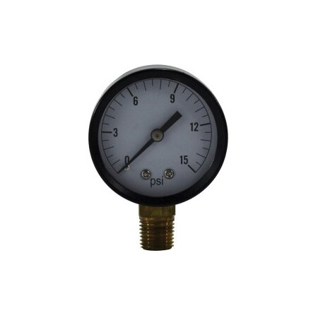 Ironwerks 2 in 0-200 PSI 1/4 in Lower Mount Dry Gauge 80006