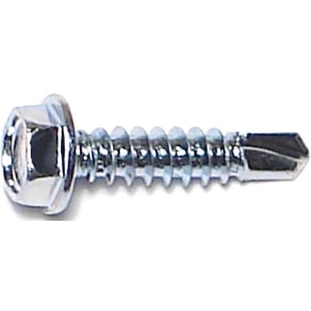Midwest Fastener Sheet Metal Screw, #8 x 3/4 in, Zinc Plated Steel Hex Head Hex Drive 03283