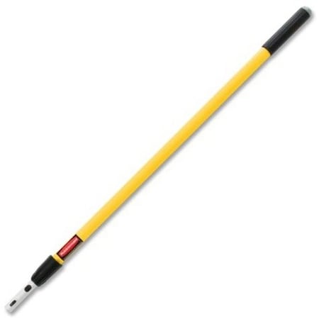 Rubbermaid Commercial 48" to 72" Push In Telescopic Handle, 1 1/8 in Dia, Yellow, Aluminum FGQ75500YL00