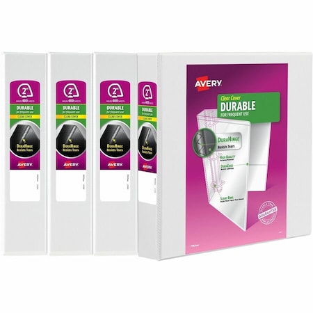 Avery Binder, Durable Clear View 3 Ring, PK4 79925