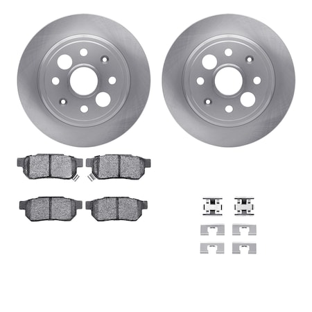Dynamic Friction Co DFC Brake Rotor with 5000 Brake Pads and Hardware Kit 6512-58022
