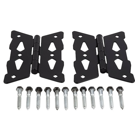 National Hardware Butterfly Hinge, Steel, Black, Surface Mounting N109-218