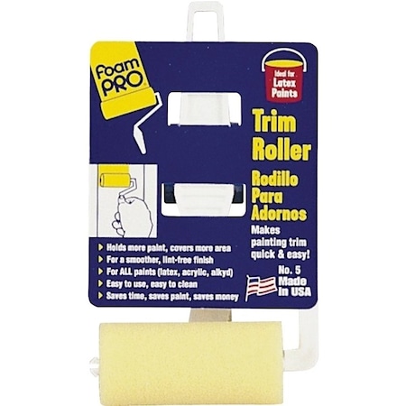 Foampro Trim Roller, 3 in L, Foam Cover 5