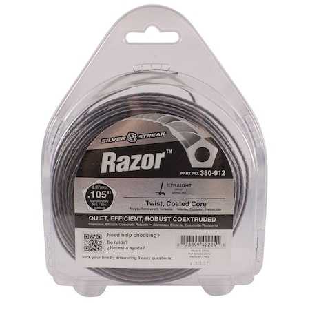 Stens New Razor Trimmer Line For Approximate Length 98 Ft., Color Gray, Diameter 0.105 In. 380-912