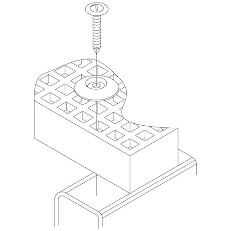 Fibergrate Fiberglass Grating Clip, Clip Only, 316 Stainless Steel, WLP, 25PK 734300/25