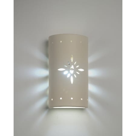 Luxury Lighting Asavva 13 in Tall Starburst Ceramic Outdoor Wall Light, Cottonwood Paint Finish 411-36-CW-ud-7-17