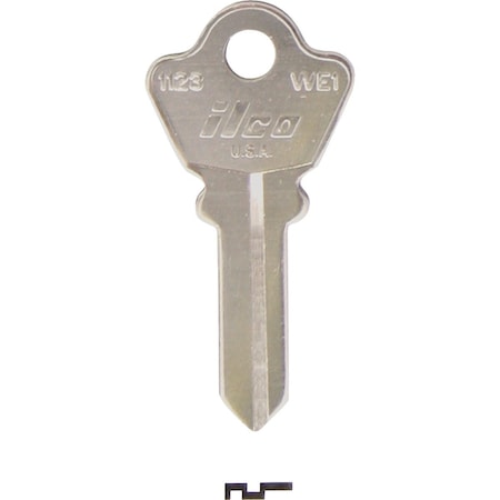 Ilco Welch Nickel Plated Cam Lock Key 1123, 10PK IAL4024100B