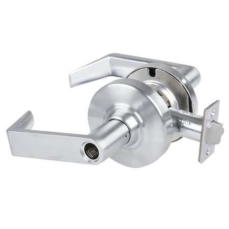 Schlage Grade 1 Storeroom Lock, Rhodes Lever, Less Cylinder, Extended Equally for 2-1/2 In. Door, Satin Chr ND80LD RHO 626 EE212