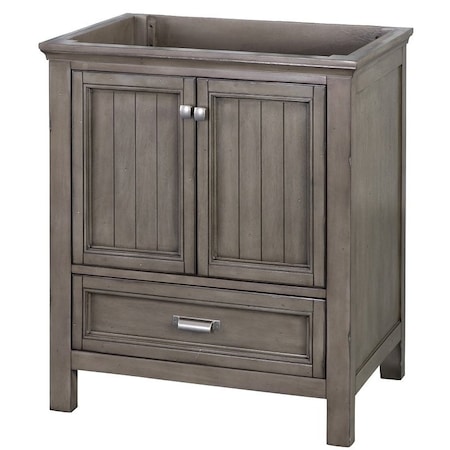 Fgi Brantley Series Vanity, Wood, Distressed Gray, FreeStanding Installation, 2Cabinet Door, 1Drawer BAGV3022D