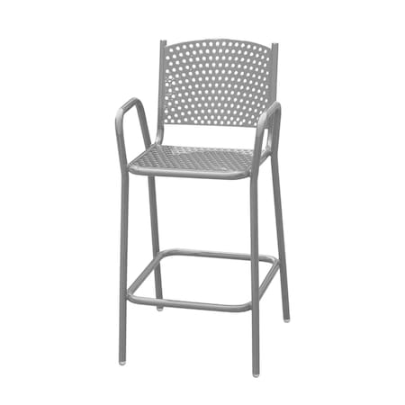 Leisure Craft 42" Tall Bar Height Perforated Chair, Gray C2-PERF-GRAY