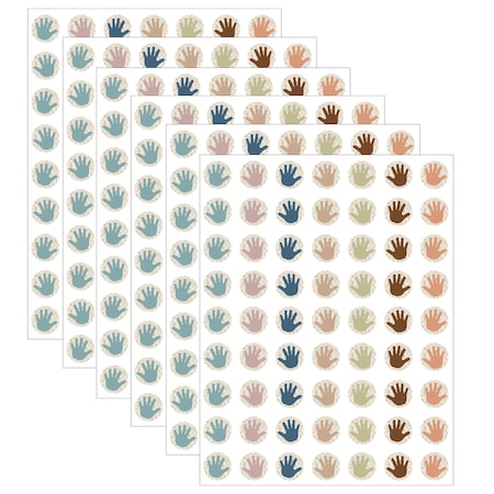 Teacher Created Resources Everyone is Welcome Helping Hands Mini Stickers, 378-Piece Set, 6PK 7162