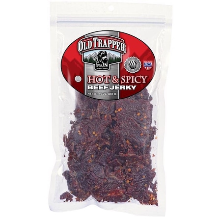 Old Trapper Hot & Spicy Beef Jerky 10 oz Bagged 22512T