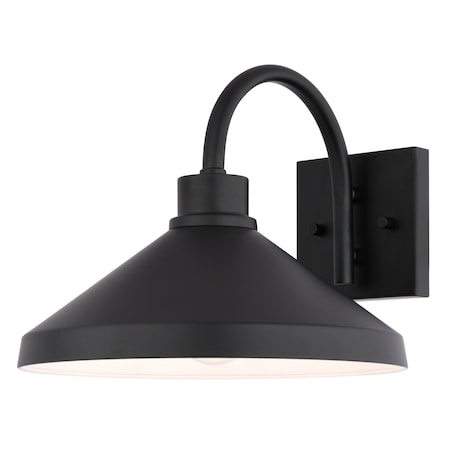 Vaxcel Highland Park Matte Black White Outdoor Wall Sconce Light, LED Compatible T0802