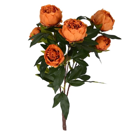 Dare2Decor 23 in. Coffee Peony Bush with 6 Flowers DA2502360
