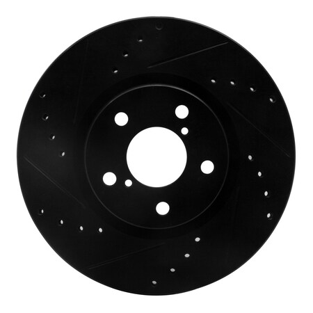 Dynamic Friction Co DFC Brake Rotor - Drilled and Slotted - Black 633-13039L