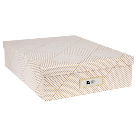 Bigso Oskar Fiberboard Label Frame Document Letter Box, Golden Square, 5PK 945188262