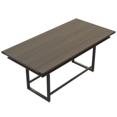 Mirella Conference Table, Steel Frame, Black MRCH8STO