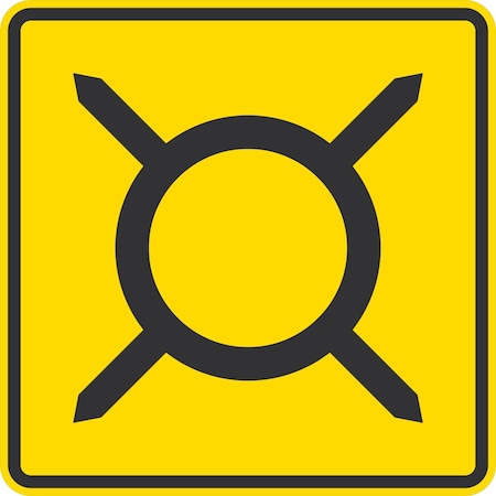 Lyle Circular Intersection Symbol, 24x24, Diamond Grade, Yellow G-12486-DG_24x24