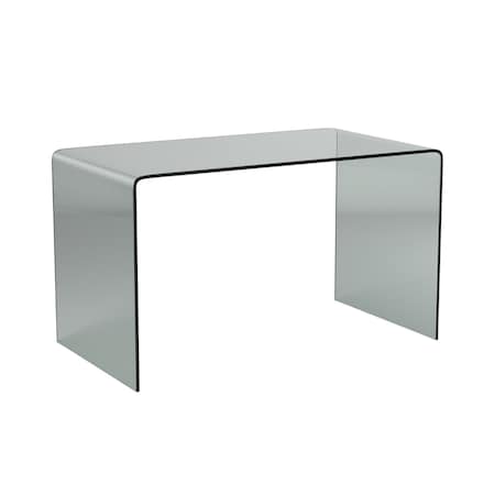 Homeroots 50" Clear Glass Computer Desk 554197