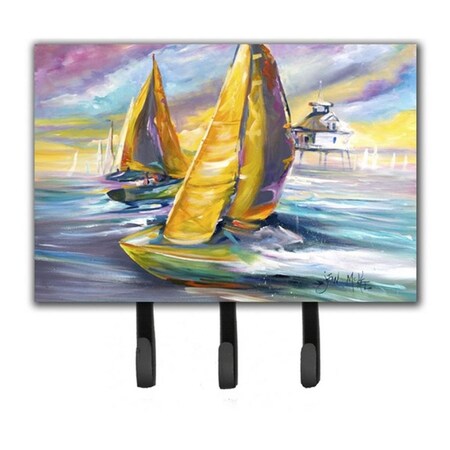 Carolines Treasures Sailboat With Middle Bay Lighthouse Leash and Key Holder JMK1061TH68