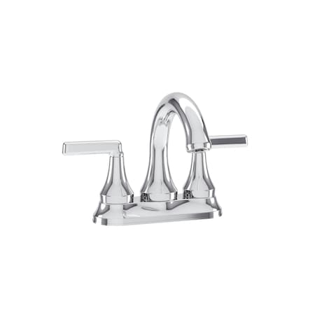 Symmons Birch 4 Inch Centerset Two-Handle Bathroom Faucet with Push Pop Drain (1.0 GPM) SLC5912PP