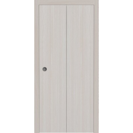 Sartodoors Sliding Closet Bi-fold Doors 84 x 96 inches, BASIC 3001 Ash Franko, Sturdy Tracks Moldings Trims H BASIC3001BF-YAFR-84x96 (2* 42x96)