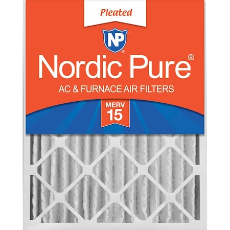 Nordic Pure 12x24x4 Pleated Air Filter, High Capacity, Electrostatically Charged Synthetic Media, MERV 15 12x24x4M15-1