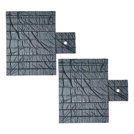Mytee Products Truck Flatbed Trailer Tarps Combination Lumber Tarp 24x27 8ft Drop - Black, 2PK CLTx2