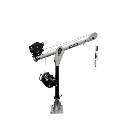 Frontline Confined Space Davit Arm System with Floor Mount and 60' Winch and 50' 3-Way DAC-FL-WINCH-3WAY