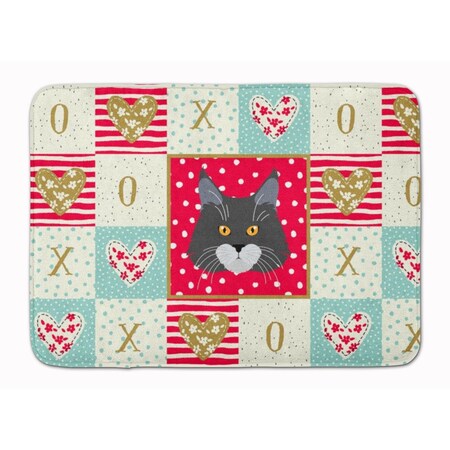 Carolines Treasures 19 x 27 in. Maine Coon Cat Love Machine Washable Memory Foam Mat CK5129RUG