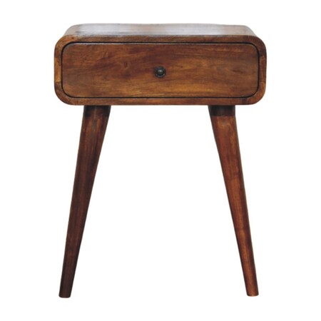 Homeroots 22" Chestnut Solid Wood One Drawer Nightstand 651571