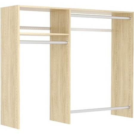 Easy Track 3ft-5ft W Basic Hanging Closet Kit, Honey Blonde OK0348-MJ
