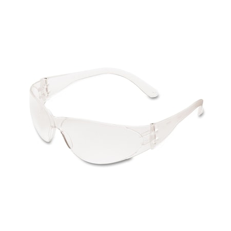 Mcr Safety Checklite, Safety Glasses, Anti-Scratch, Clear Lens, Clear Frame, Aviator CL110