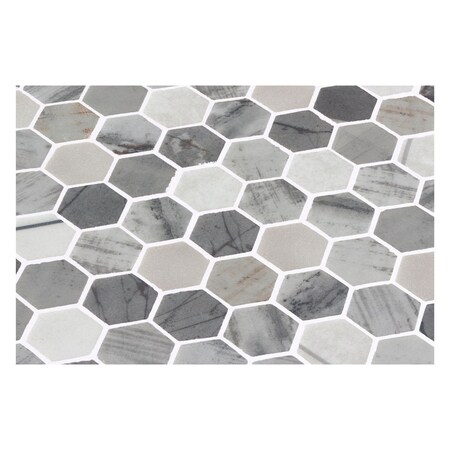Andova Tiles Avery 1-in. Honeycomb Polished Upcycled Glass Floor and Wall Mosaic Tile (0.94 Square Feet Per Box) ANDAVE1247