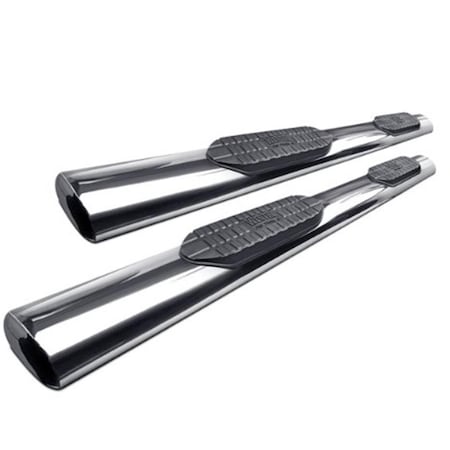 Perfectpitch 2164130 6 in. Pro Traxx Cab Length Polished Oval Tube Step Bars for 2019 Chevy Silverado 1500 PE3035141