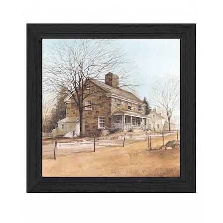 Homeroots House on Chestnut Black Framed Print Wall Art 407382