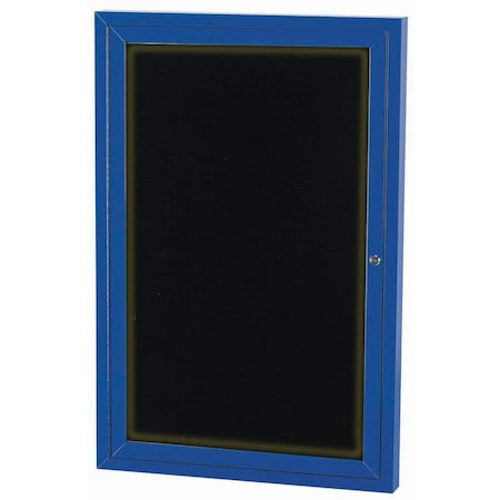 Aarco Illuminated Outdoor Enclosed Directory w/ Al Frame, Powder Coated Blue, 48''Hx36''W OADC4836IB