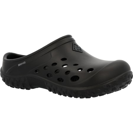 Muck Kids Muckster Clog, 10 M, Leather, 3 in H, Black MMLCK00C