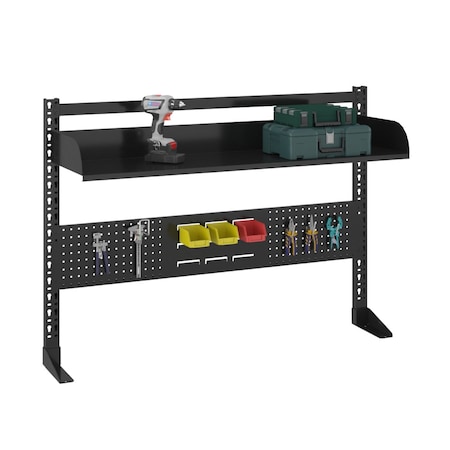 4Dock Modular 44 in. W Metal Workbench Tool Storage Kit with Pegboard and Tray PEG-001