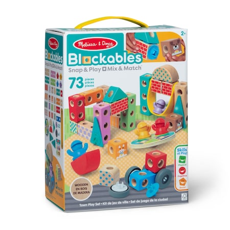 Melissa & Doug Blockables Town Play Set 51108