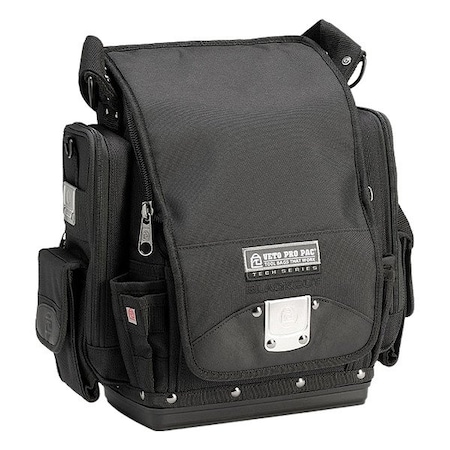 Veto Pro Pac Tool Bag, Black, Polypropylene Plastic (Base), Rubber (Grip), 47 Pockets TP-XXL Blackout