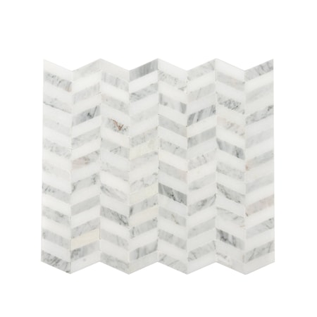 Apollo Tile 11x13 Carrara Gray, Eastern White Marble Polished Floor and Wall Mosaic Tile 5.15 sqft/case, 5PK APLDC88H07A