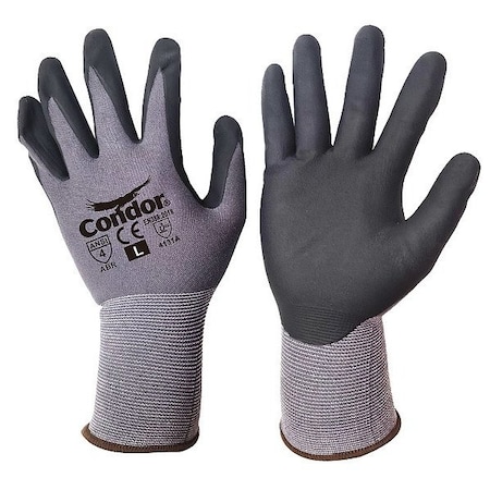 Condor Coated Gloves, Nylon, Nitrile, S, PR 880AW2